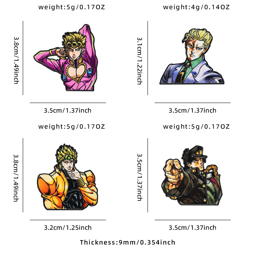 4pcs Japanese Anime Enamel Pin - Japan Lifestyle And Culture 评论和价格