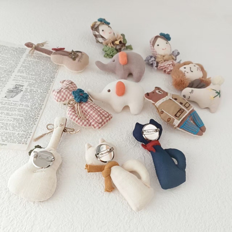 Handmade Cotton Linen Brooch 2 - Japan Lifestyle And Culture 评论和价格